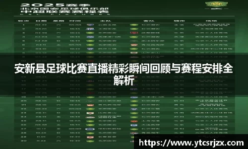 安新县足球比赛直播精彩瞬间回顾与赛程安排全解析
